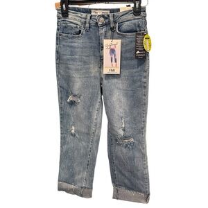 YMI Slim Straight Ankle Jeans Distressed, size 27 NWT